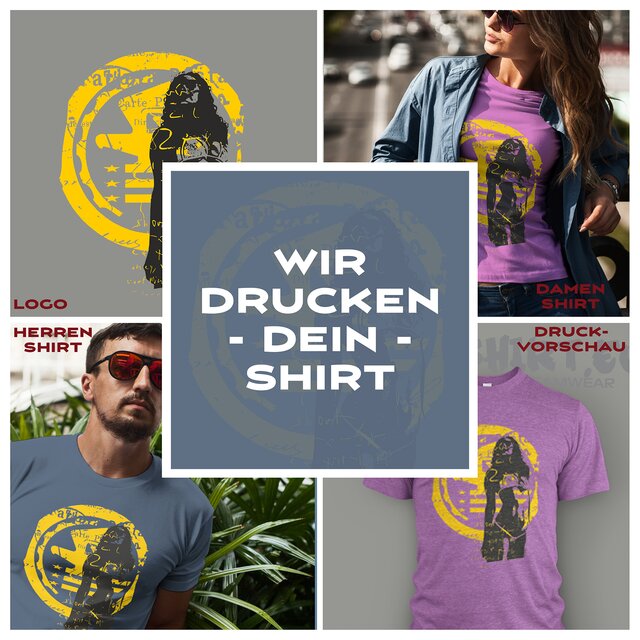 ab 25 bedruckte T-Shirts | T-Shirt Druck | T-Shirt hell bedrucken | Siebdruck | einfarbig / einseitig