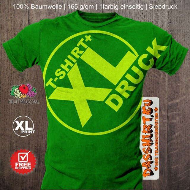 ab 5 bedruckte T-Shirts | T-Shirt Druck | T-Shirt dunkel bedrucken | Siebdruck | einsitig / einfarbig