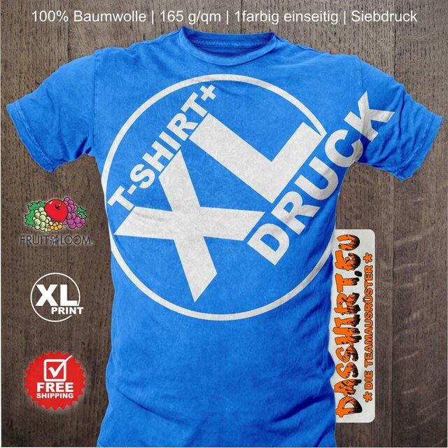 ab 100 bedruckte T-Shirts | T-Shirt Druck | T-Shirt dunkel bedrucken | Siebdruck | einsitig / einfarbig